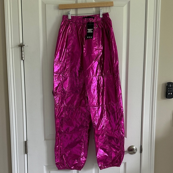 Jolie and joy Shiny Pink Track Pants NWT - Picture 1 of 10